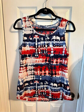 Wonder nation  Tie-Dye Tank Top in Blue & Red Size Medium